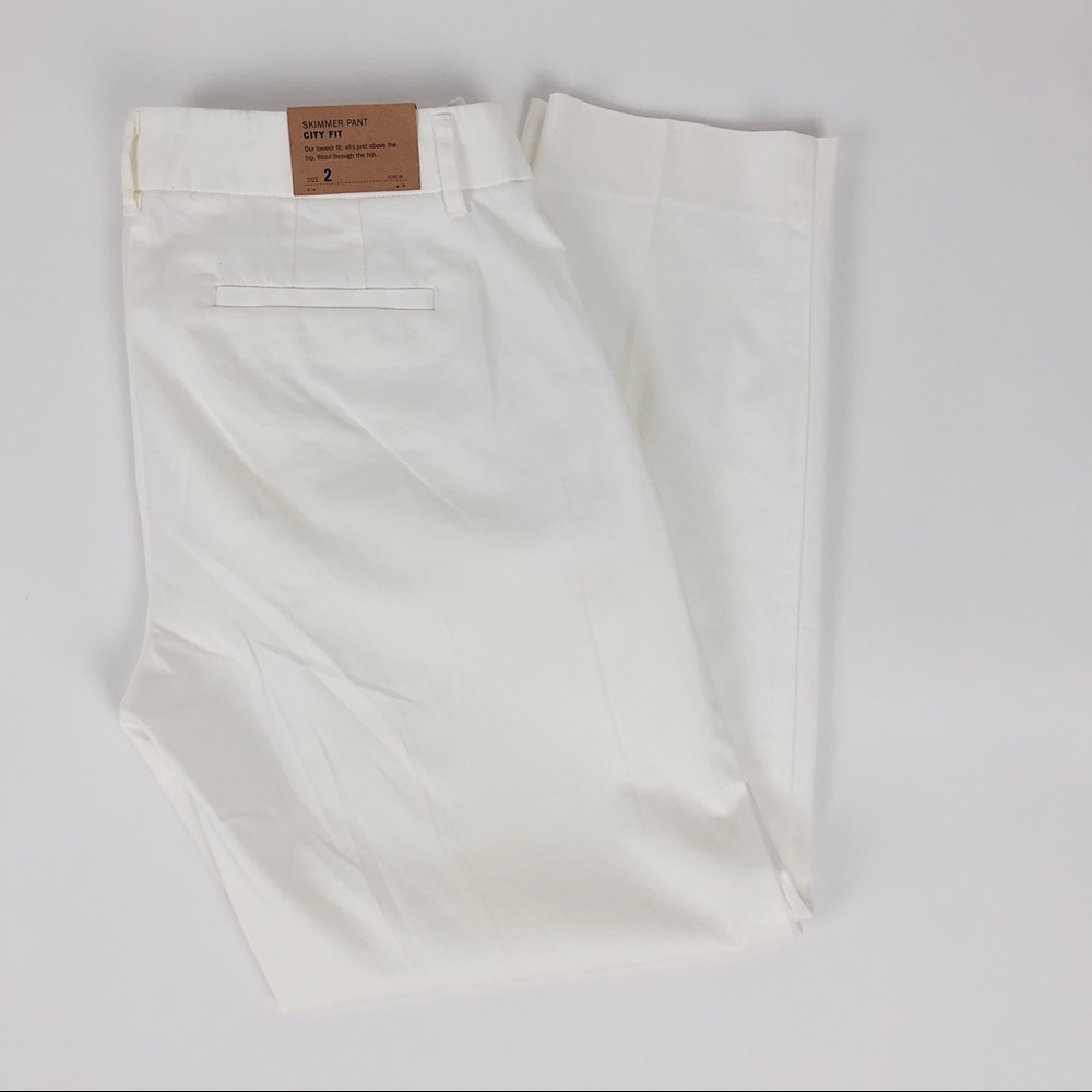 J. Crew White Skimmer Pants City Fit Size 2